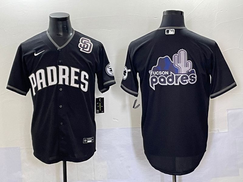 Men 2025 San Diego Padres Blank Black Game Nike MLB Jersey style 7039